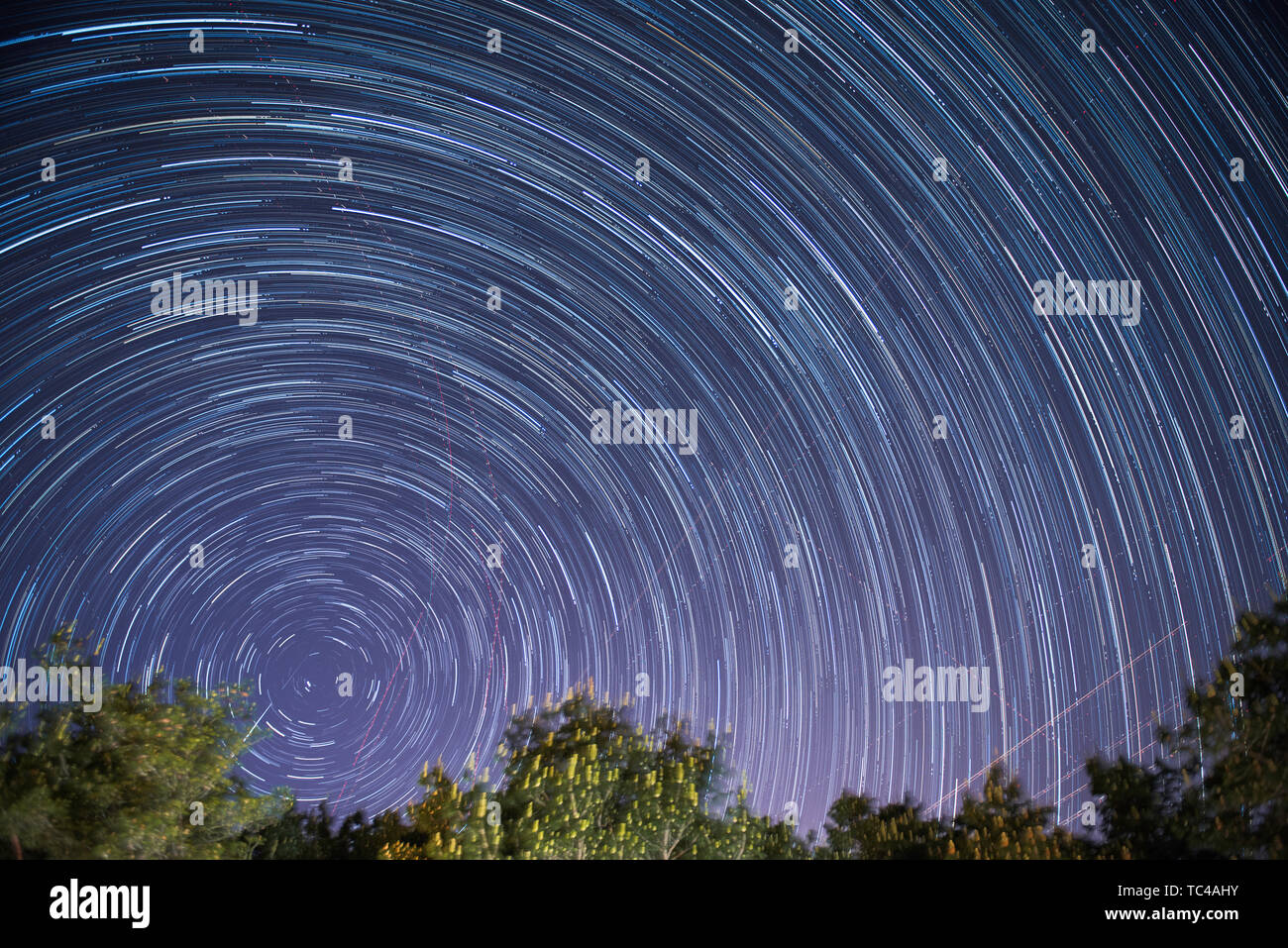 The stars of the night sky in the suburbs Stock Photo - Alamy