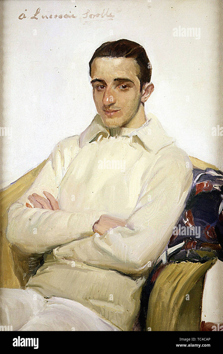 Joaquín Sorolla Y Bastida - Portrait Jos E Luis L Opez De Aran Benlliure C 1918 Stock Photo