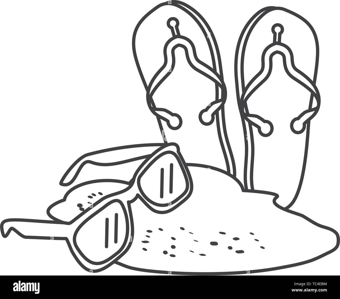 Foot in flip flops Black and White Stock Photos & Images - Alamy