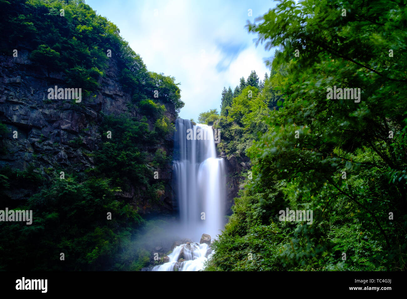 Fubaoshan Falls, Lichuan City, Hubei Province Stock Photo