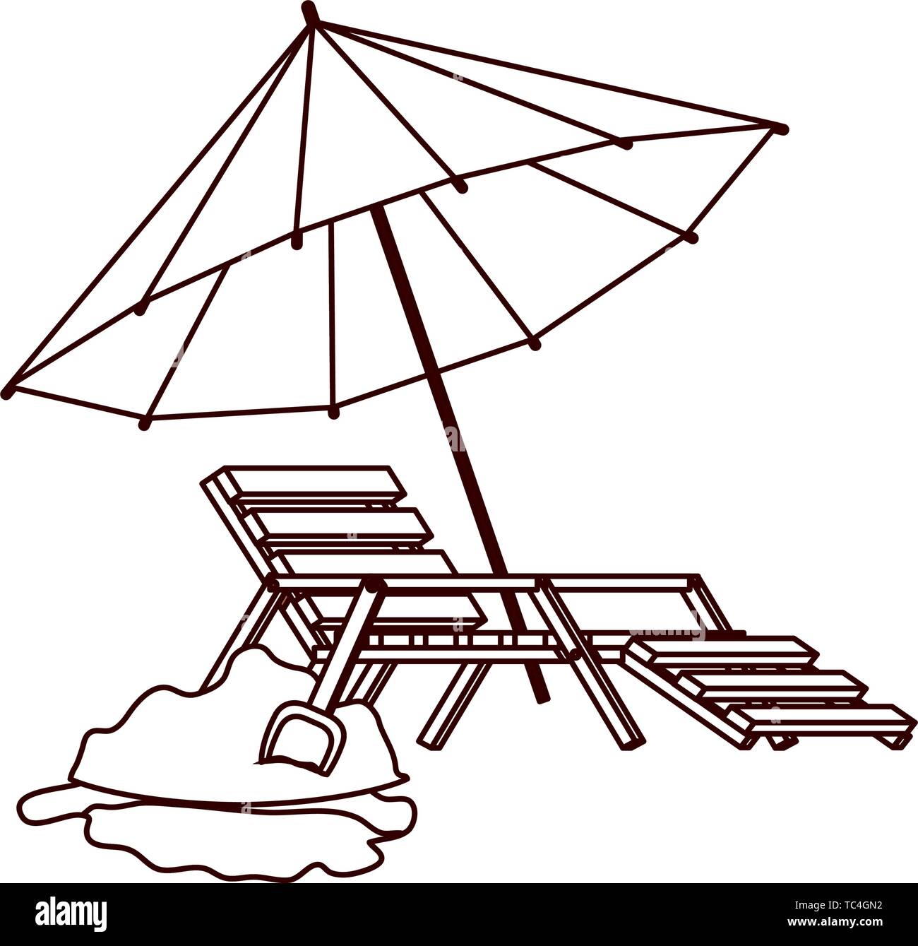 beach umbrella for summer striped icon Stock Vector Image & Art - Alamy