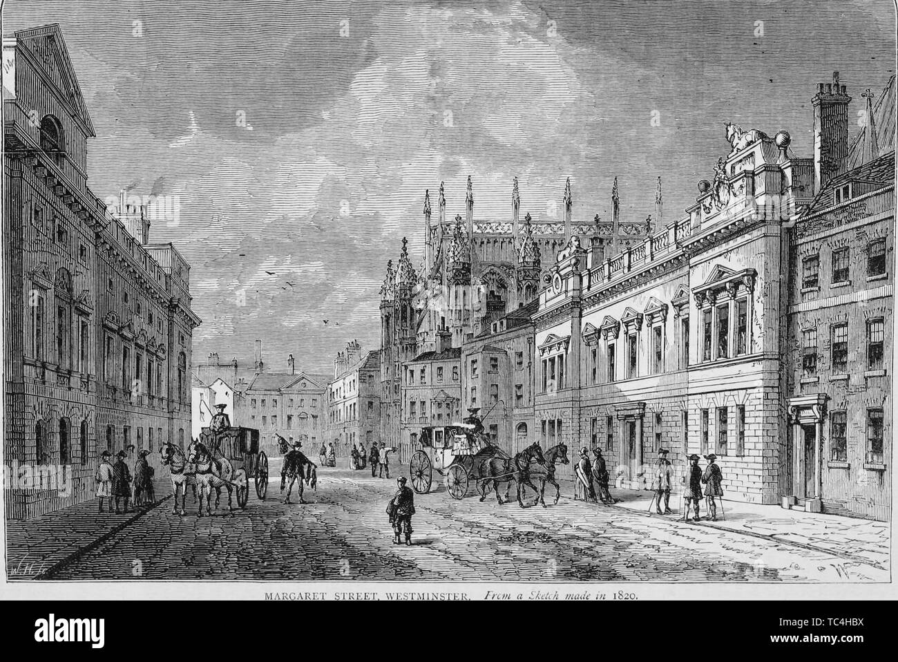 Engraving of margaret street hires stock photography and images Alamy
