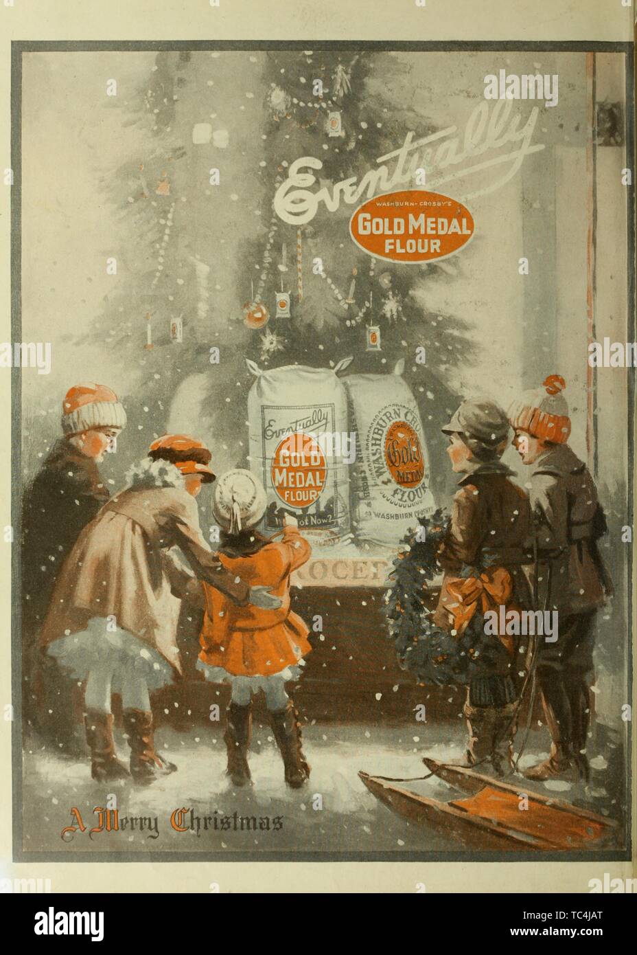 https://c8.alamy.com/comp/TC4JAT/illustrated-drawing-of-children-gazing-at-gold-medal-flour-store-window-on-christmas-night-from-the-saturday-evening-post-1839-courtesy-internet-archive-TC4JAT.jpg
