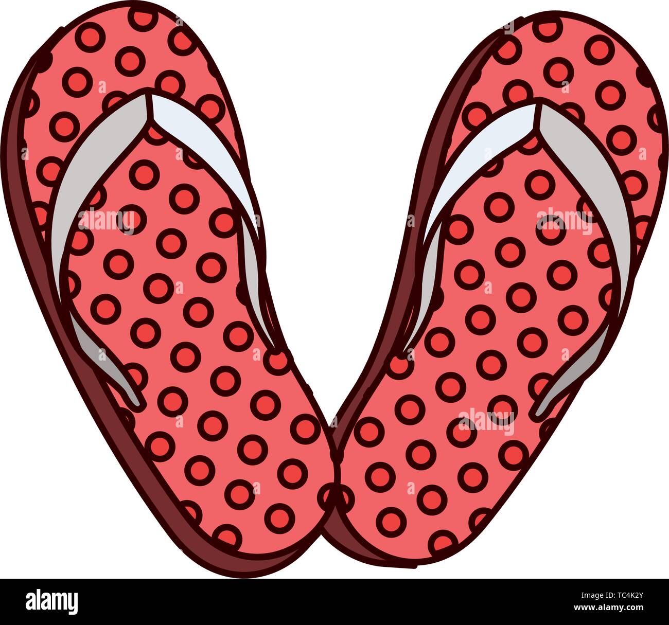 striped beach sandals on white background Stock Vector Image & Art - Alamy