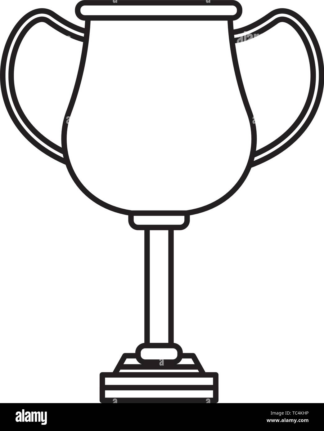 golden trophy cup icon cartoon black and white Stock Vector Image & Art ...