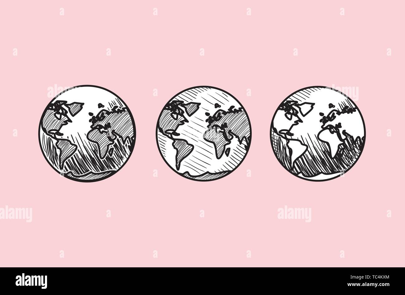 Earth Planet Draw Of Solar System Design Stock Vector Art