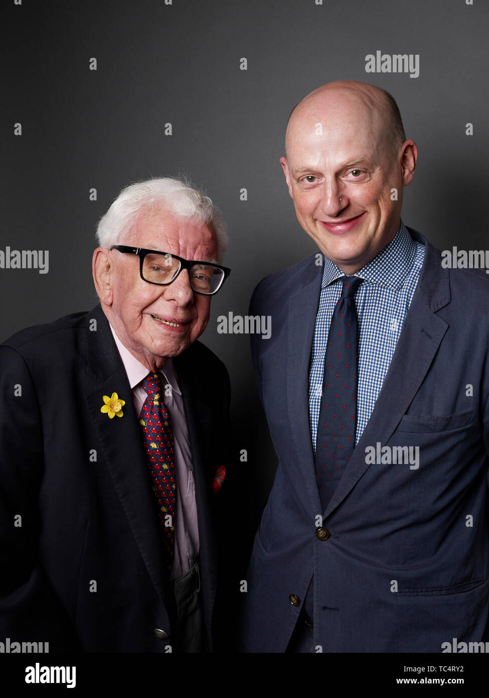 Barry Cryer & Harry Mount at The Oldie Literary Lunch 04/06/19 Stock Photo