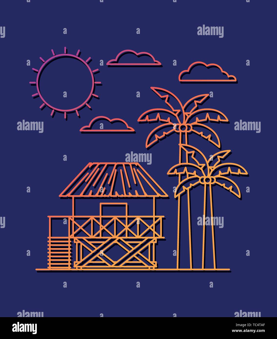 Summer and vacation icon set design vector illustration Stock Vector ...