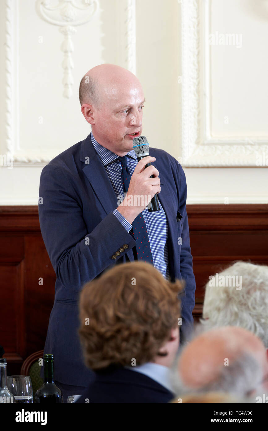 Harry Mount at The Oldie Literary Lunch 04/06/19 Stock Photo