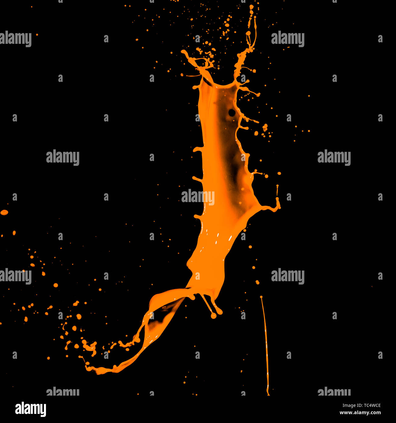 isolated orange water splash on background Stock Photo Alamy