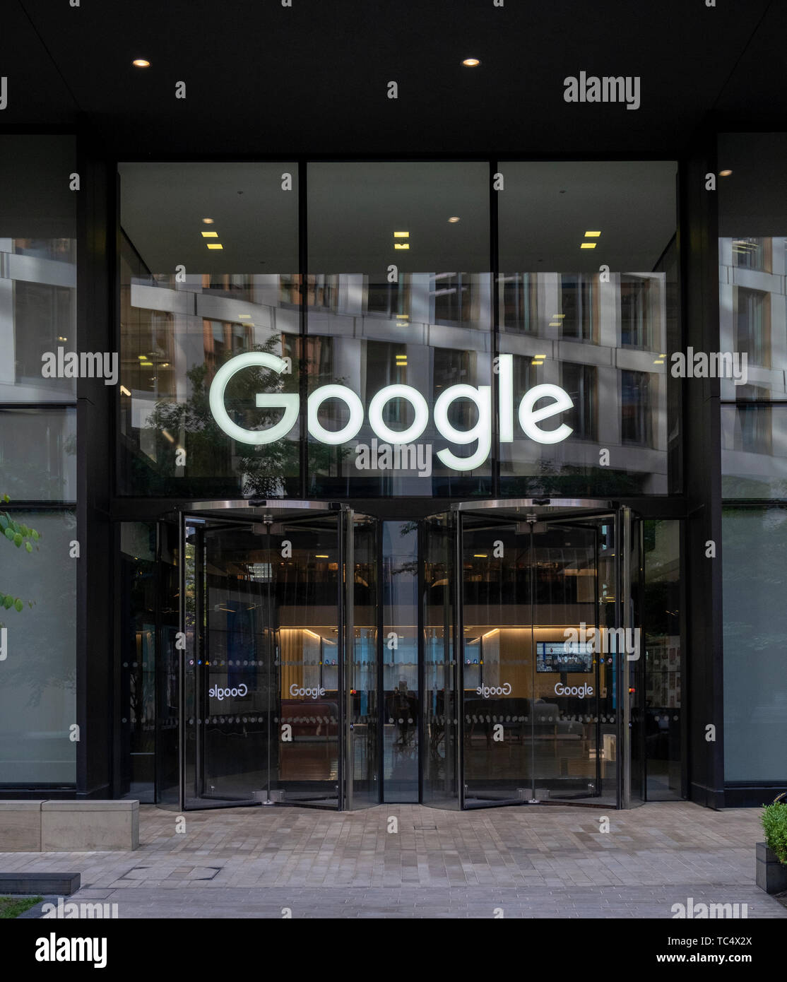 https www alamy com entrance to google uk headquarters offices in pancras square near kings cross in london england image248429298 html