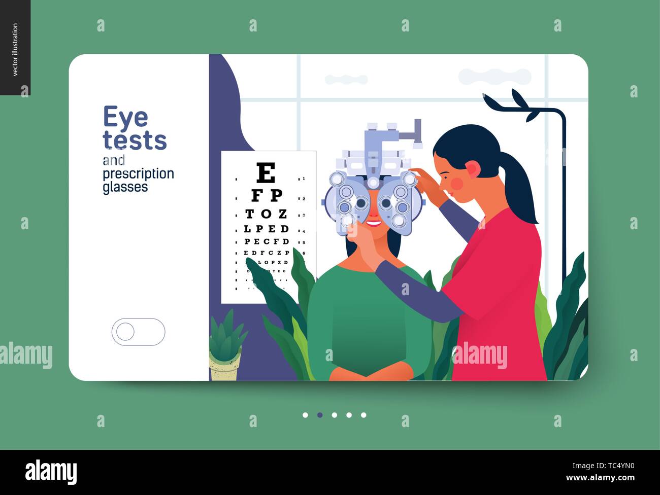 Medical tests template eye tests and prescription glasses modern