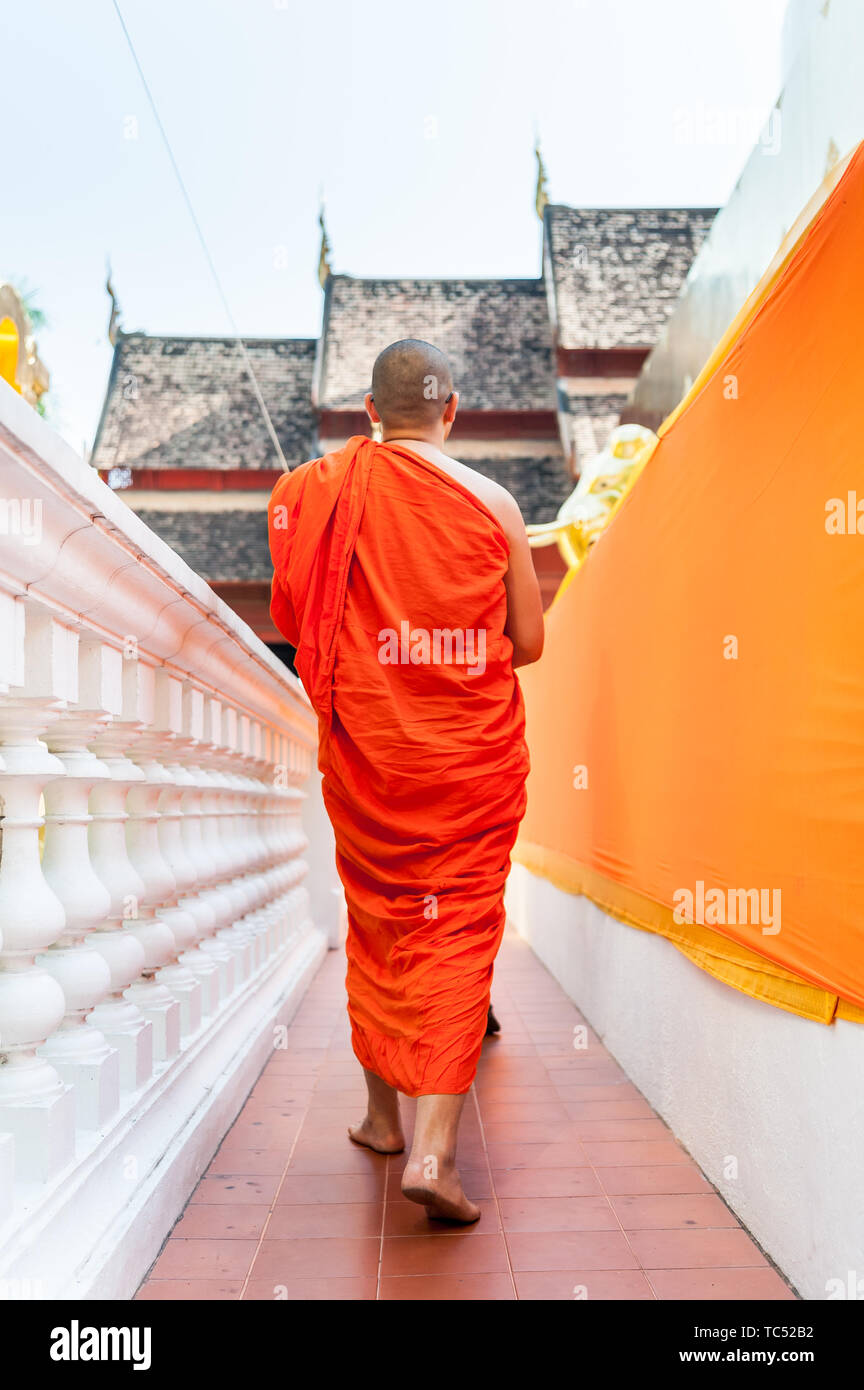 Wat Phra Singh Woramahavikarn Buddhist Temple Chiang Mai Thailand. Stock Photo