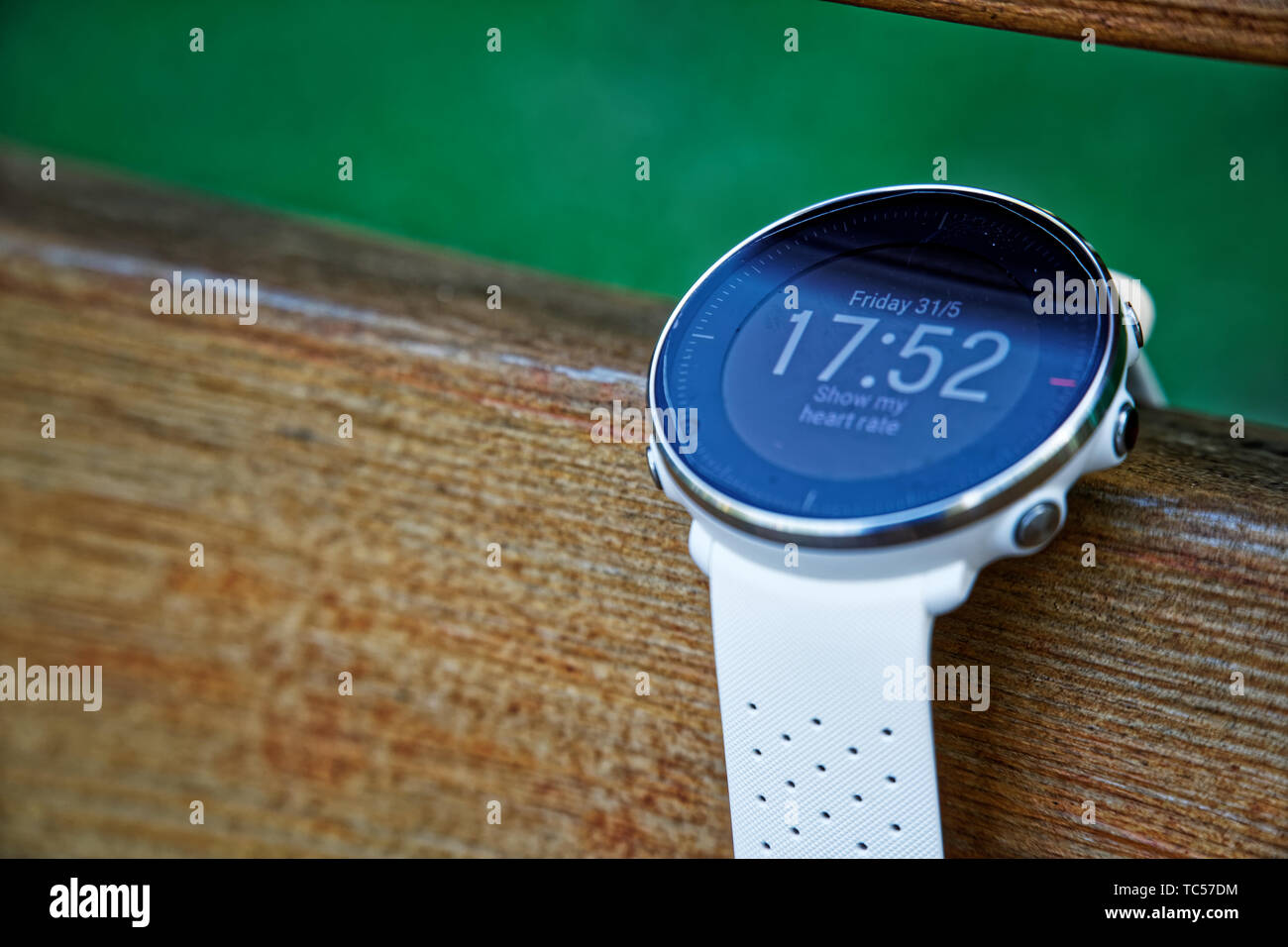 white color sports watch