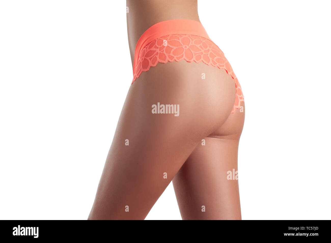 Skin care and anti cellulite massage. Perfect female buttocks without  cellulite in panties. Beautiful woman's butt in underwear. Slim fit woman  body Stock Photo - Alamy