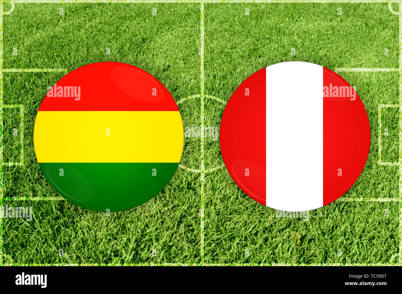 Bolivia vs Peru football match Stock Photo Alamy