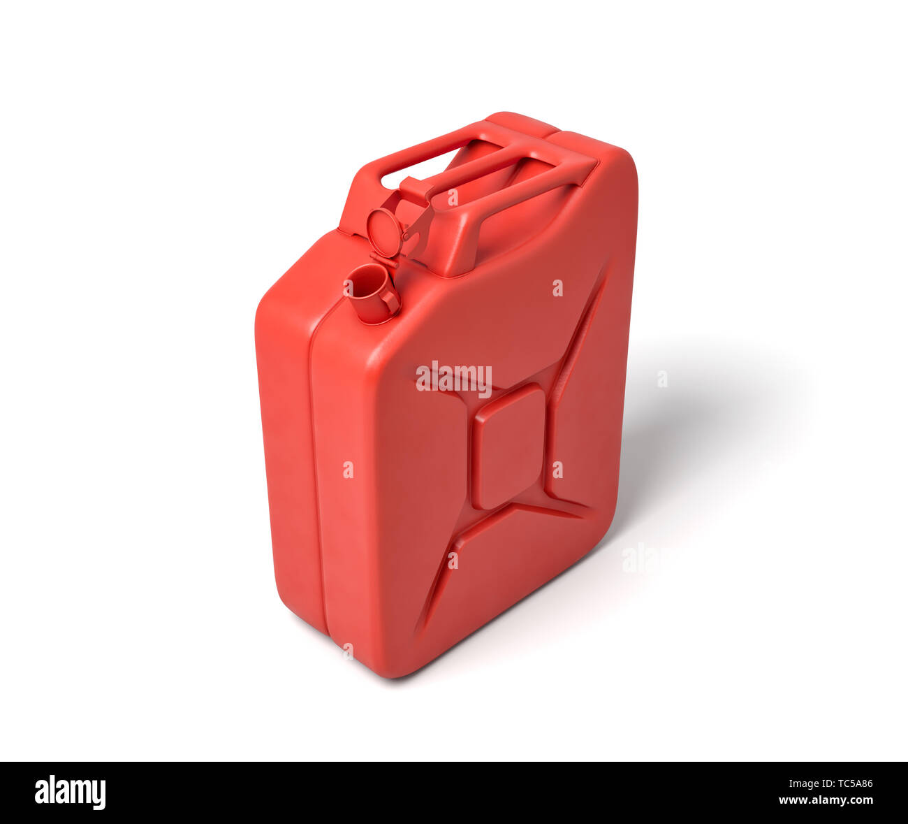 3d rendering of open red gas can isolated on white background Stock
