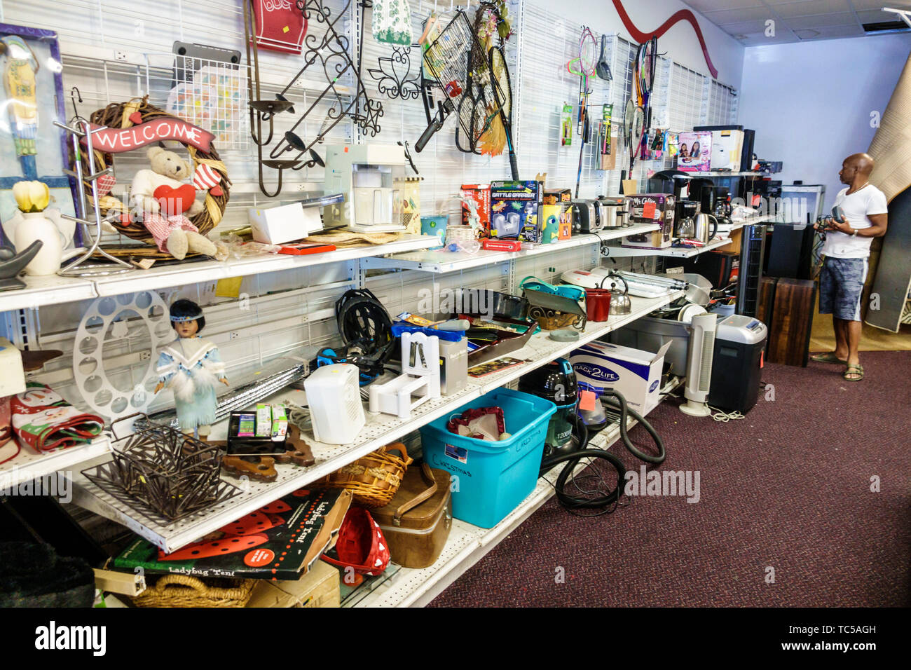 Miami Florida,Salvation Army Family Store,used clothing furniture household items,for sale donated donations low income,shopping shopper shoppers shop Stock Photo