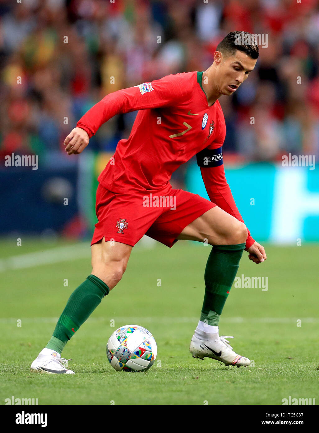 Portugal's Cristiano Ronaldo in action during the Nations League Semi