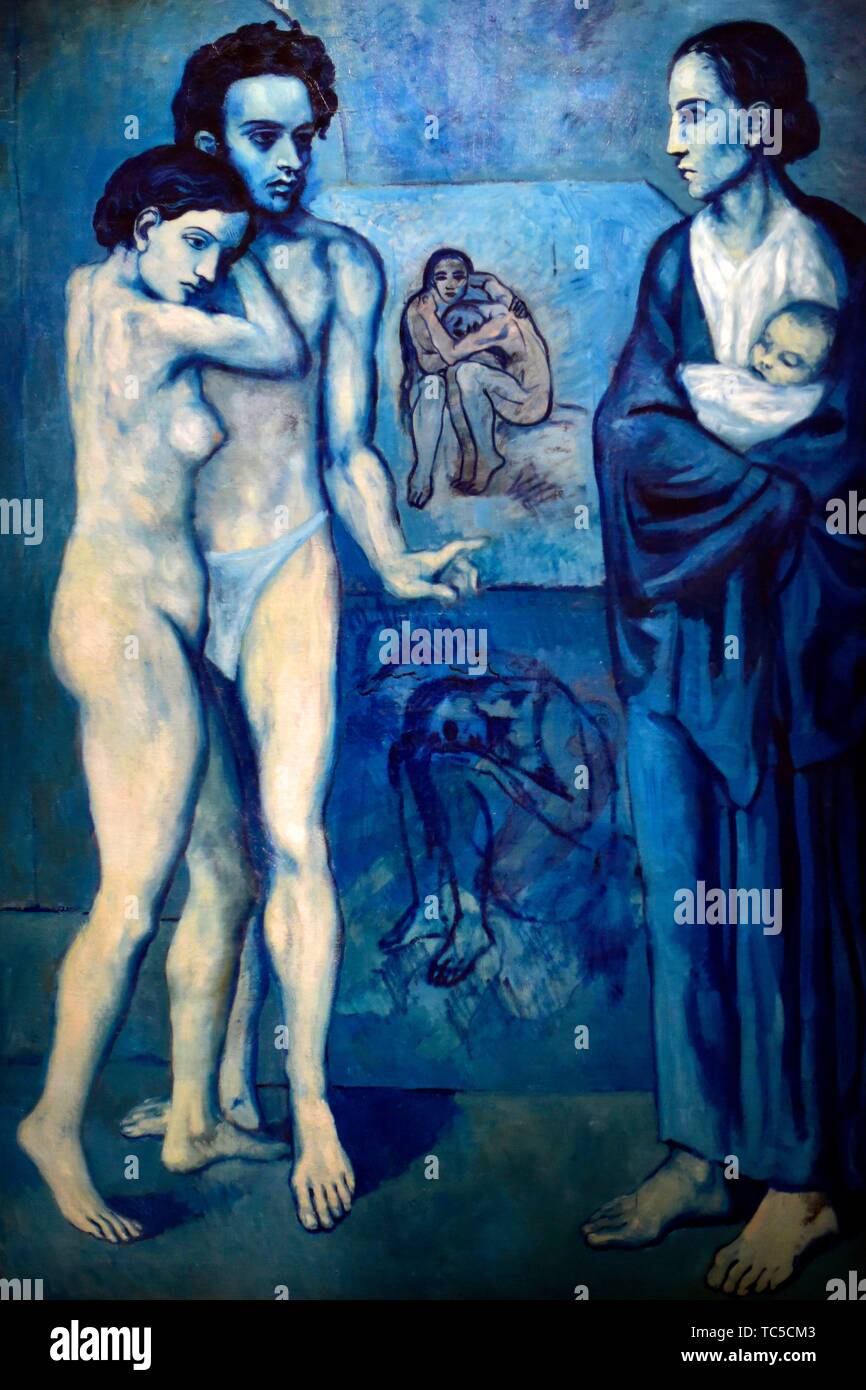 Life, 1903, Cleveland museum of art, a painting by Pablo Picasso. Stock Photo