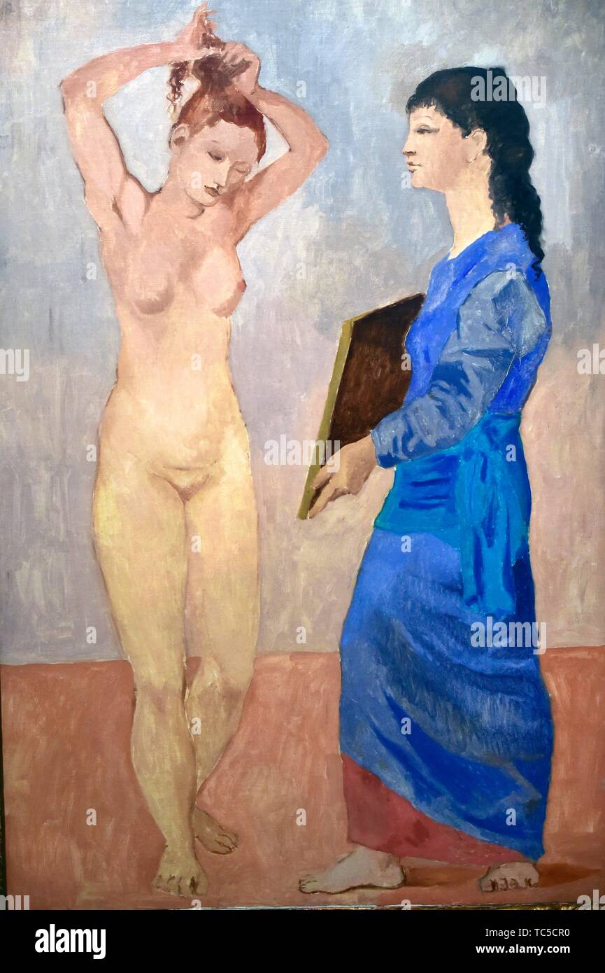 La toilette, 1906, a painting by Pablo Picasso, Buffalo, Albright-knox Art Gallery. Stock Photo