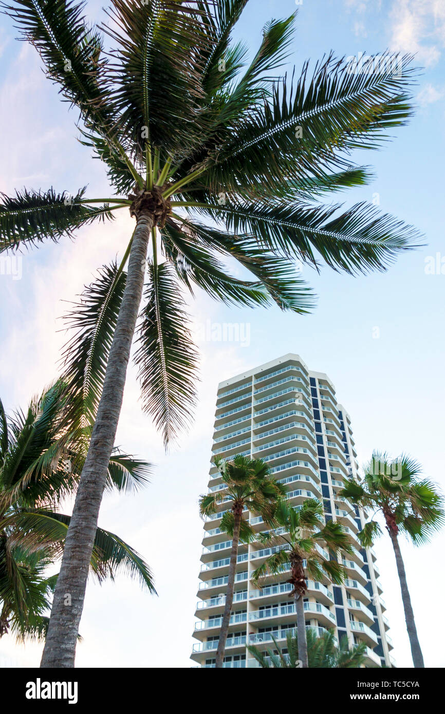 Miami Beach Florida,North Beach,Ocean Terrace,St. Saint Tropez Ocean Front Condominium,high rise skyscraper skyscrapers building buildings residential Stock Photo