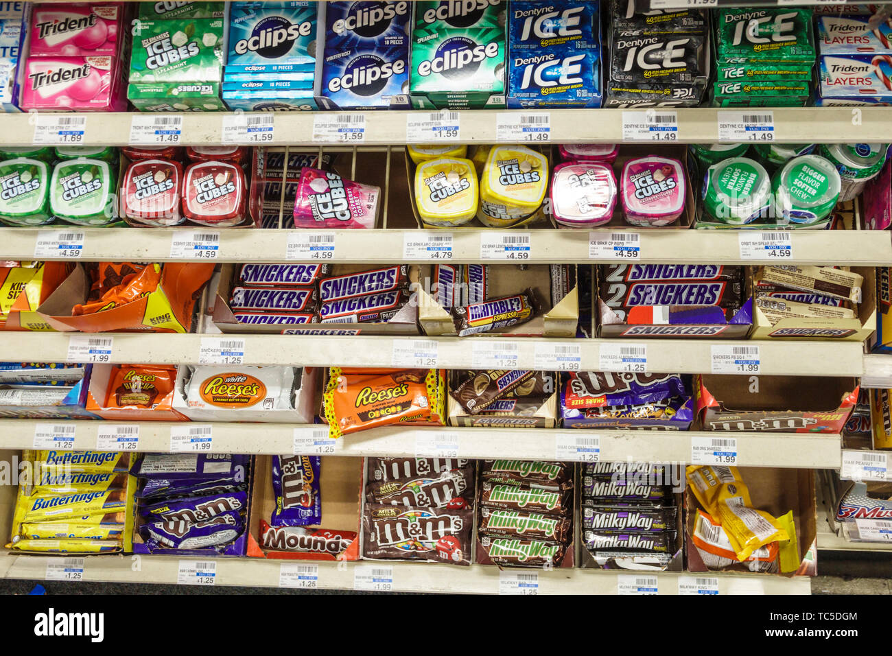 Miami Beach Florida,candy chewing gum display sale,Eclipse Dentyne