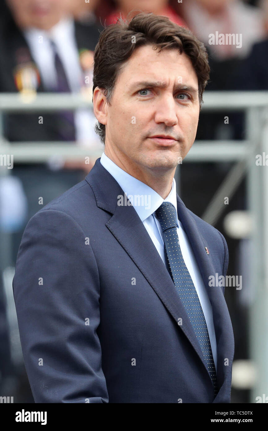 Canadian Prime Minister Justin Trudeau during commemorations for the ...