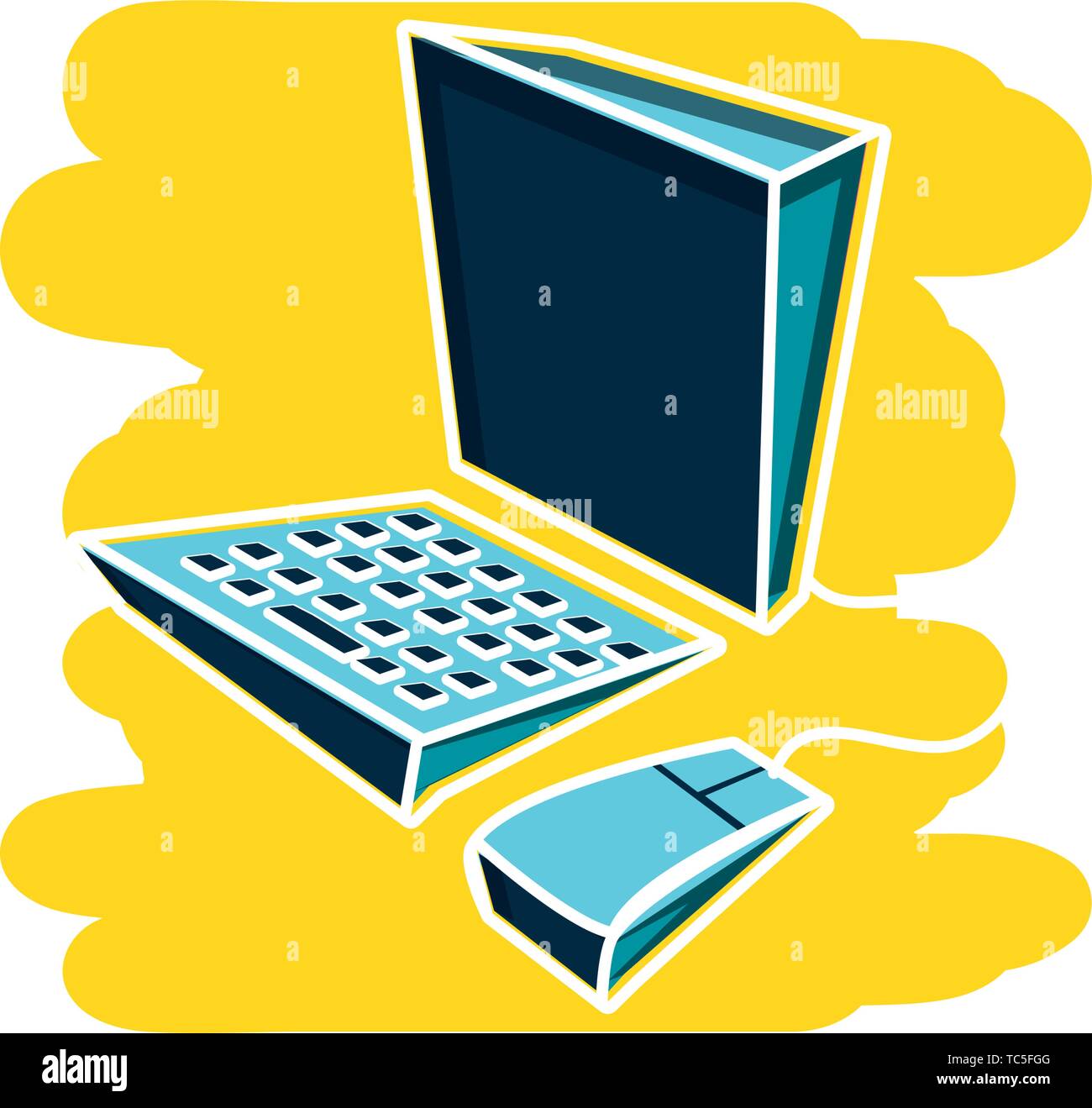 desktop computer isolated icon vector illustration design Stock Vector ...