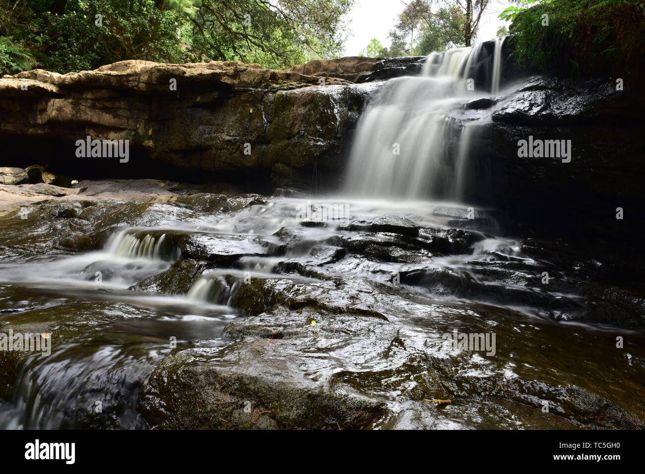 Vattakanal Water Falls in Kodaikanal Hill station of India Stock Photo ...