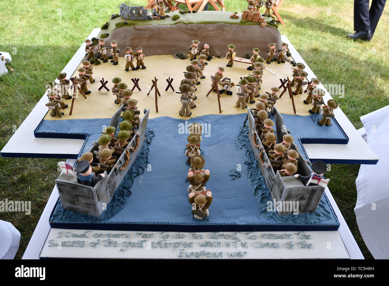 A DDay themed cake during commemorations for the 75th Anniversary of