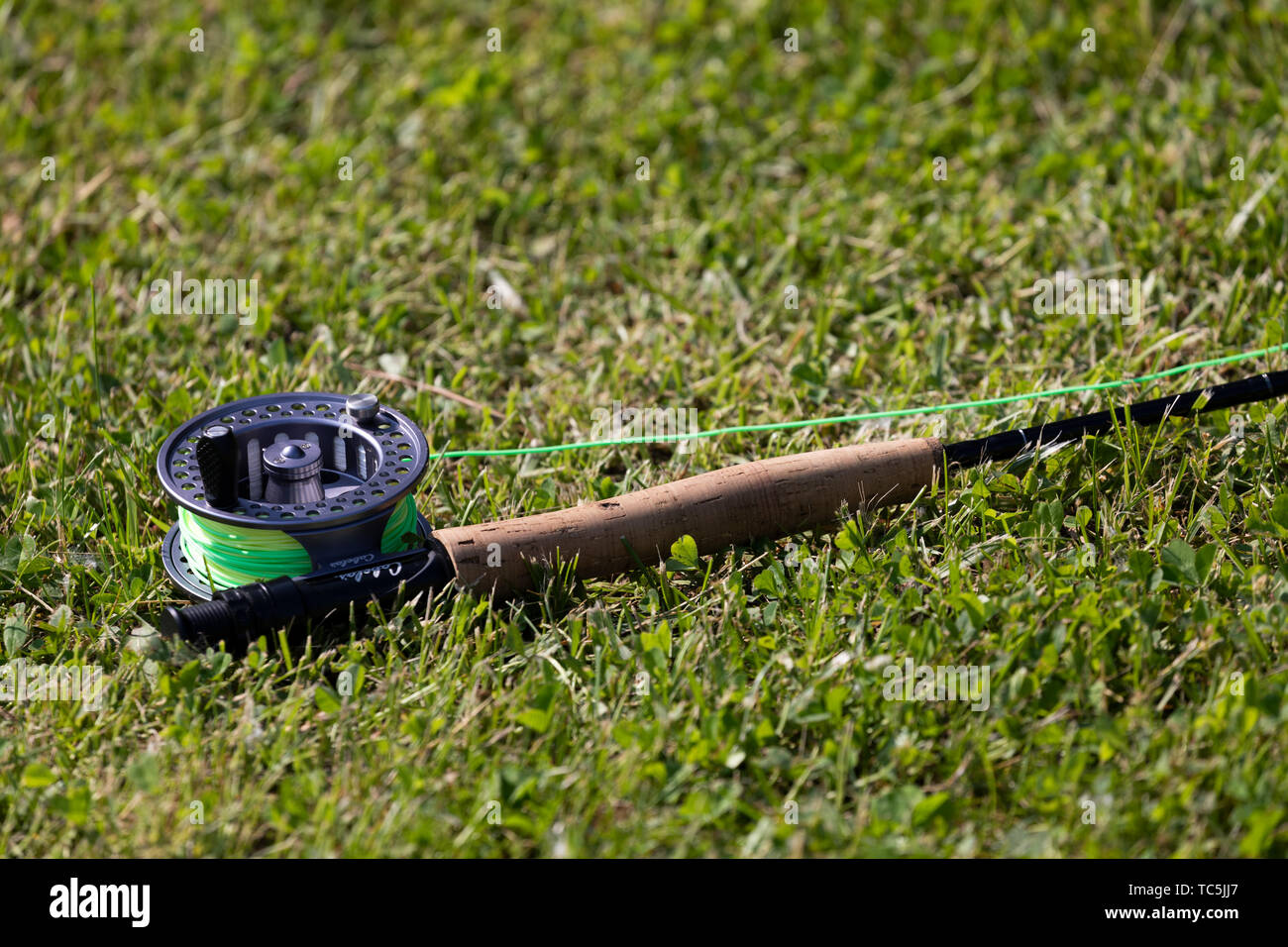 Cabelas Fly Fishing Rod and Reel Stock Photo