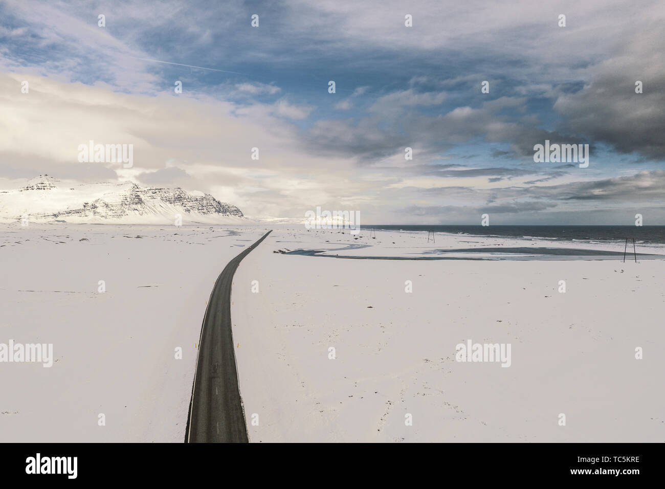 Ring Road or Route One, Vatnajokull National Park, Iceland Stock Photo