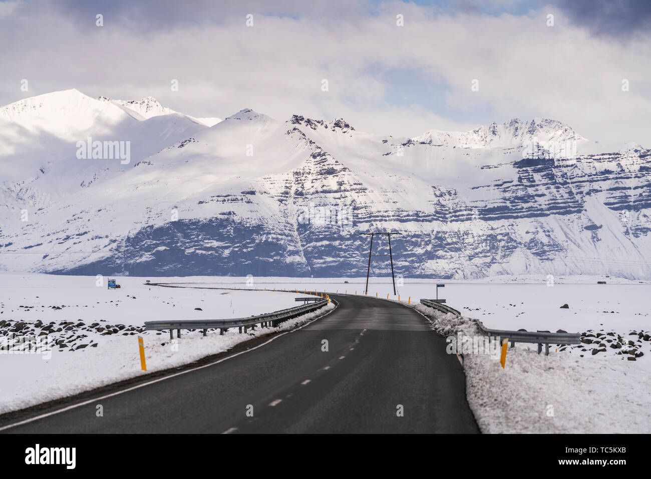 Ring Road or Route One, Vatnajokull National Park, Iceland Stock Photo
