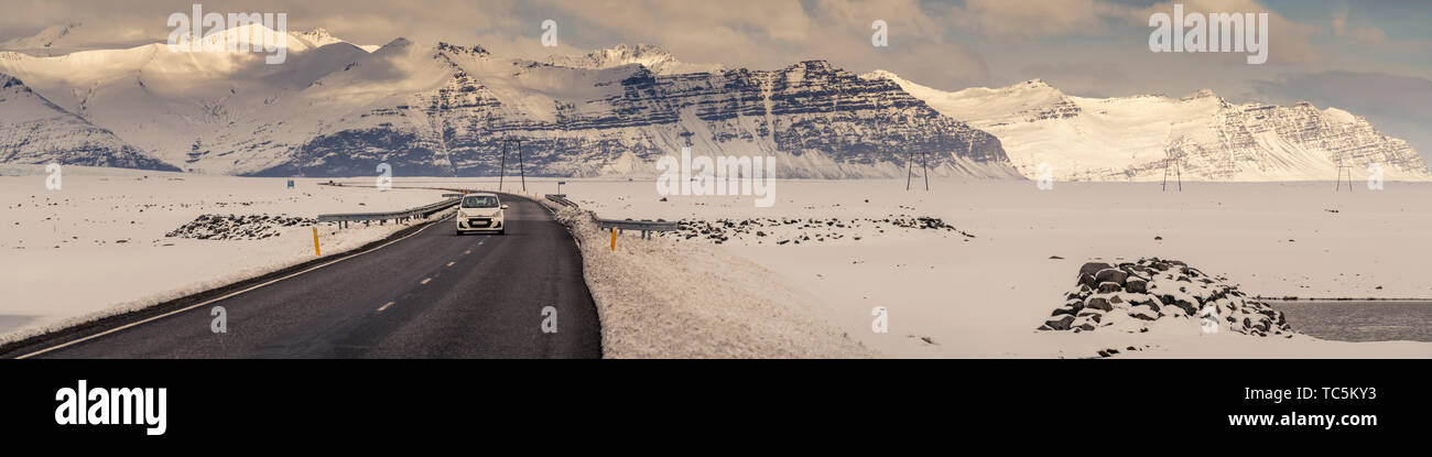 Ring Road or Route One, Vatnajokull National Park, Iceland Stock Photo