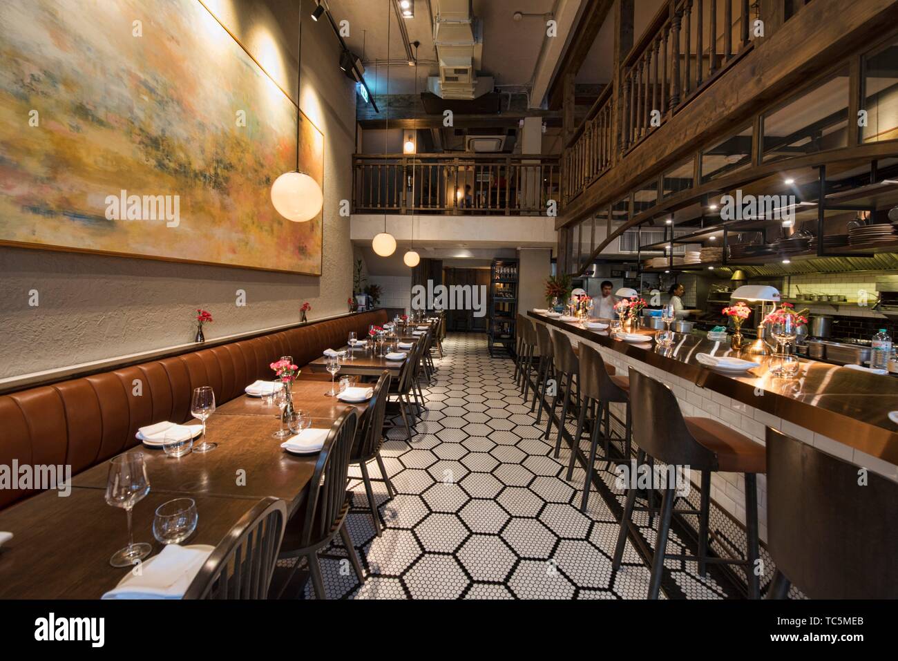 Interior of Canvas restaurant, Bangkok, Thailand Stock Photo Alamy