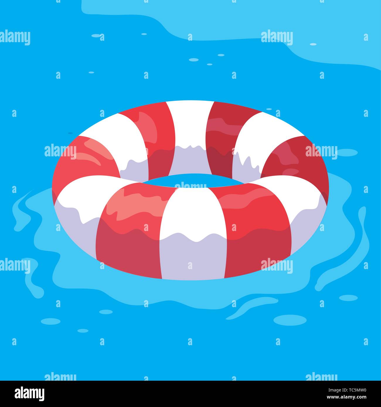 Safe float design, Safety water rescue lifebuoy equipment and pool theme Vector illustration