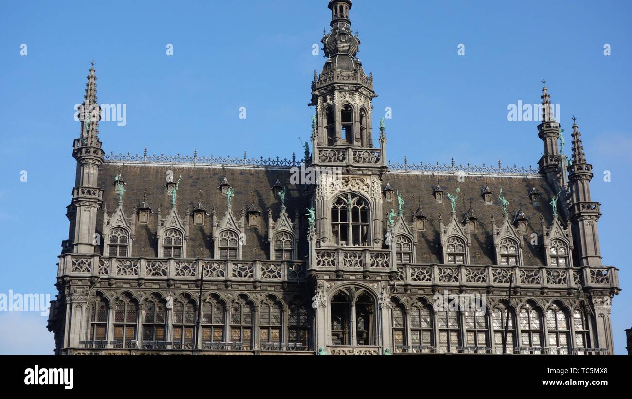 Building of the Musée de la Ville, Grand Place, the brussels main square. Brussels city, Belgium, Europe. Stock Photo