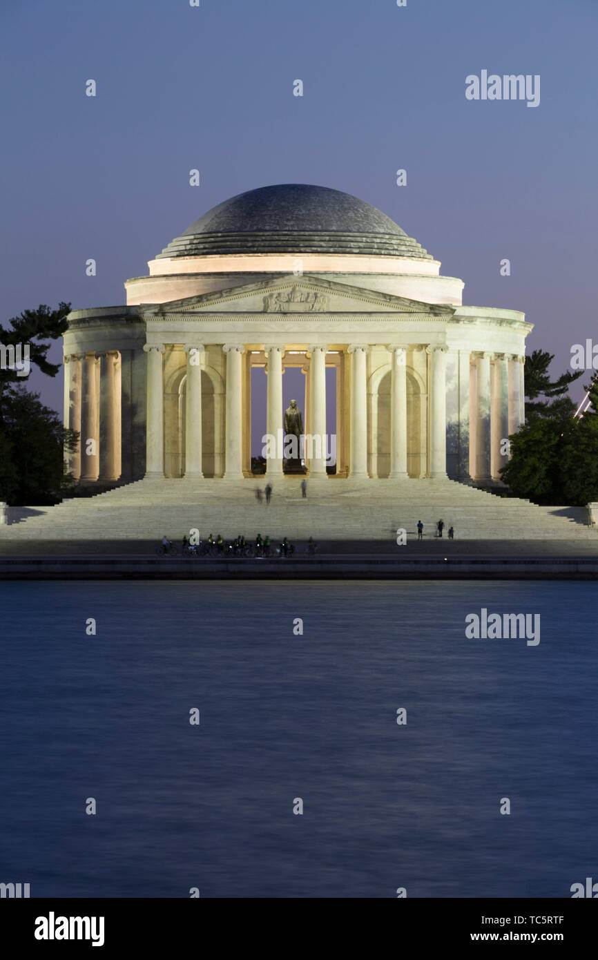 Evening, Thomas Jefferson Memorial, Washington D.C., USA Stock Photo