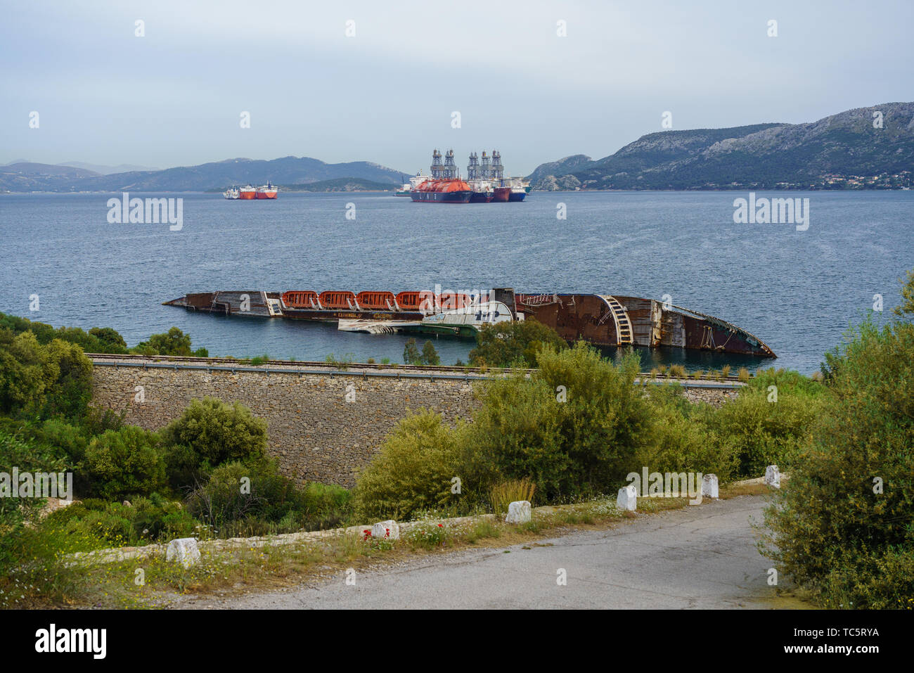 Abandoned cruise ship rusty shipwreck hi-res stock photography and images -  Alamy