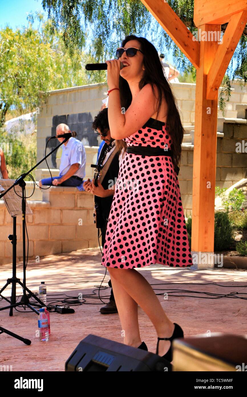 Rojales, Alicante, Spain June 2, 2019 Musicians playing jazz at the