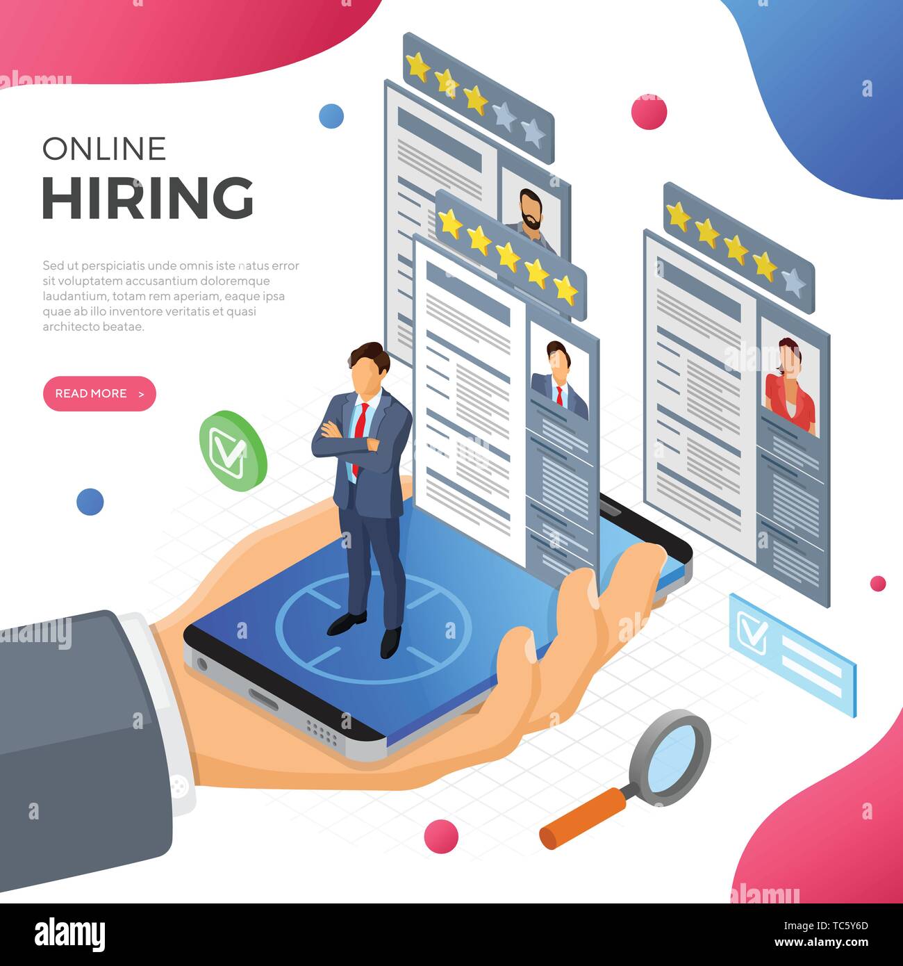 Online interview icon isometric hi-res stock photography and images - Alamy