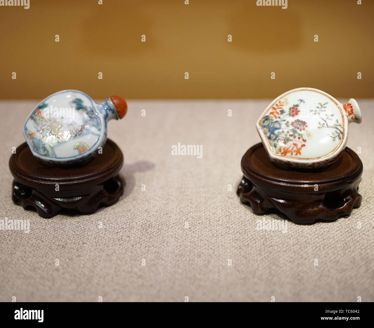 Ming and Qing snuff bottles Stock Photo