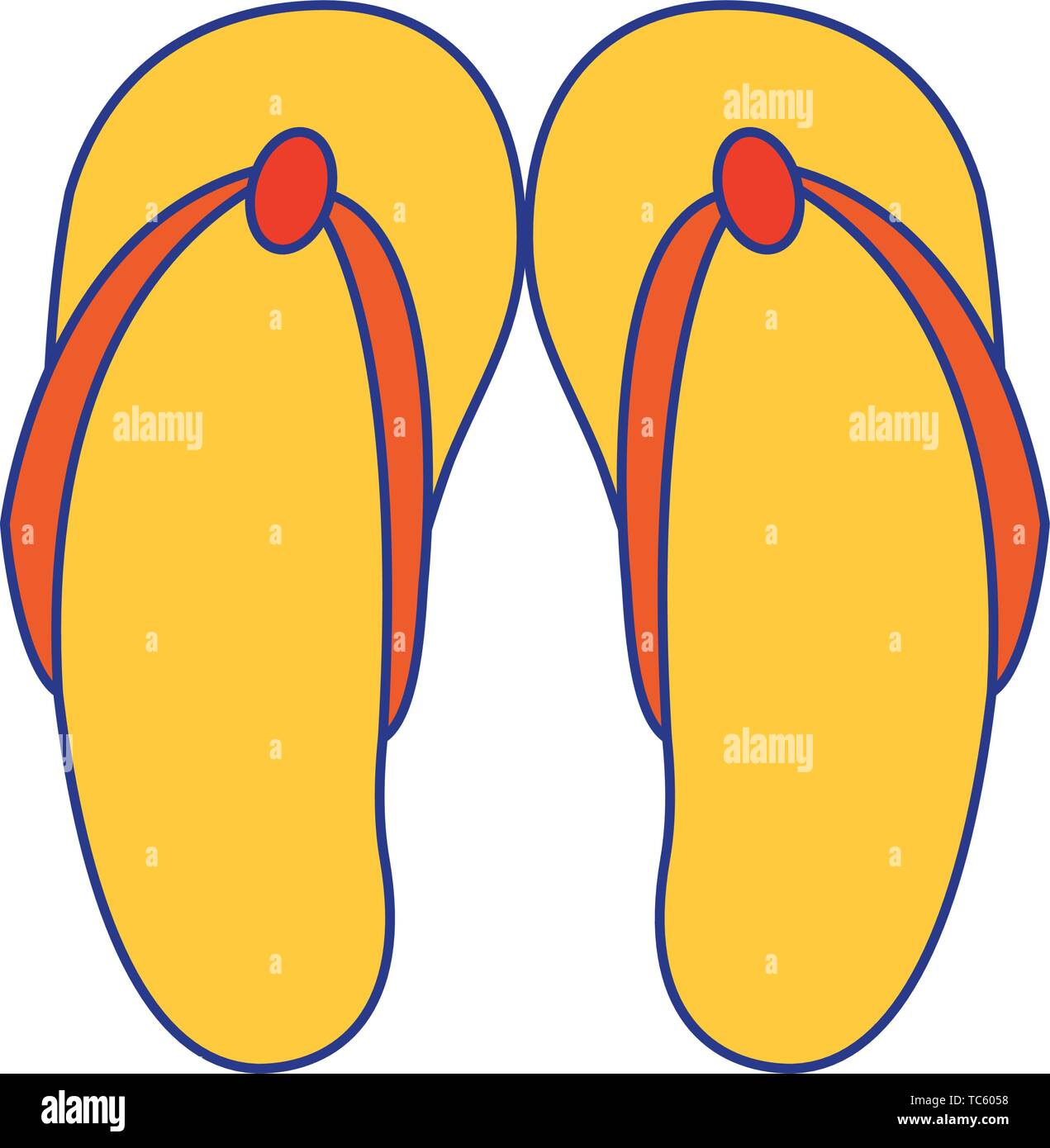 Flip flops sandals cartoon isolated symbol Stock Vector Image & Art - Alamy