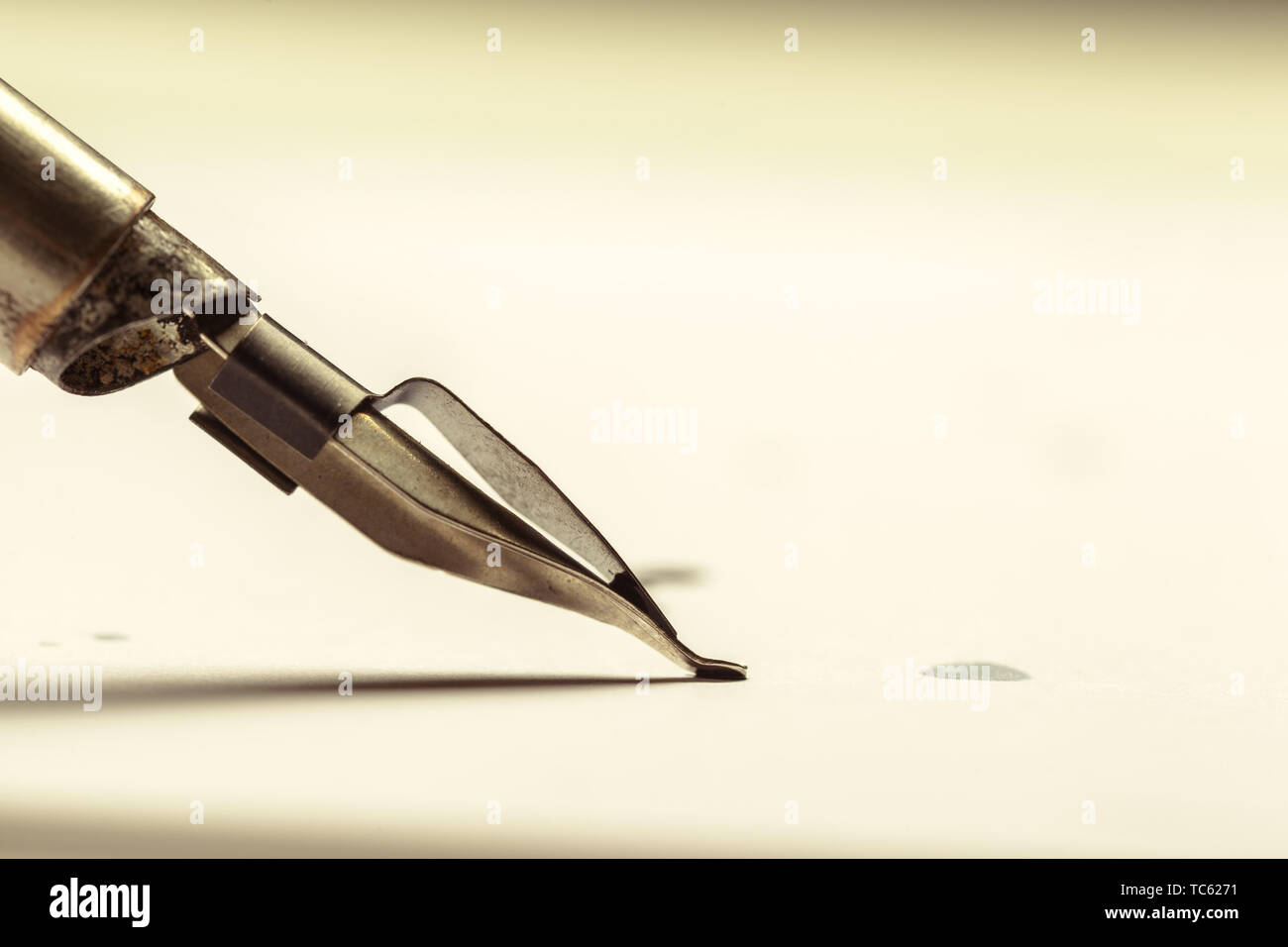 Antique fountain pen writing Stock Photo Alamy