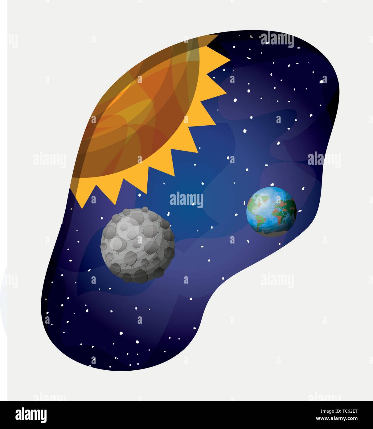 Solar system planets and sun design vector illustration Stock Vector ...
