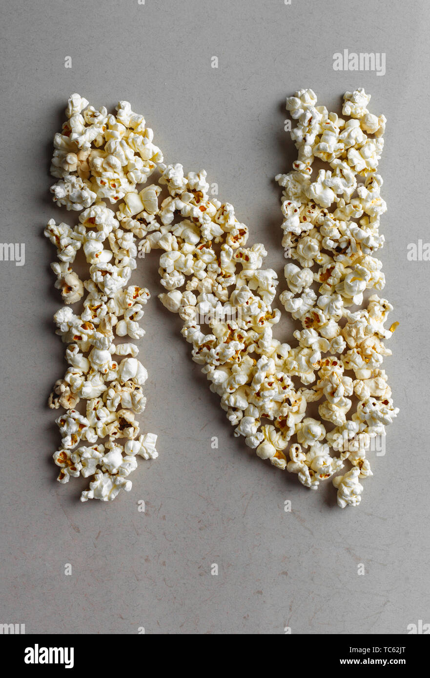 PopCorn Alphabet, isolated Stock Photo Alamy