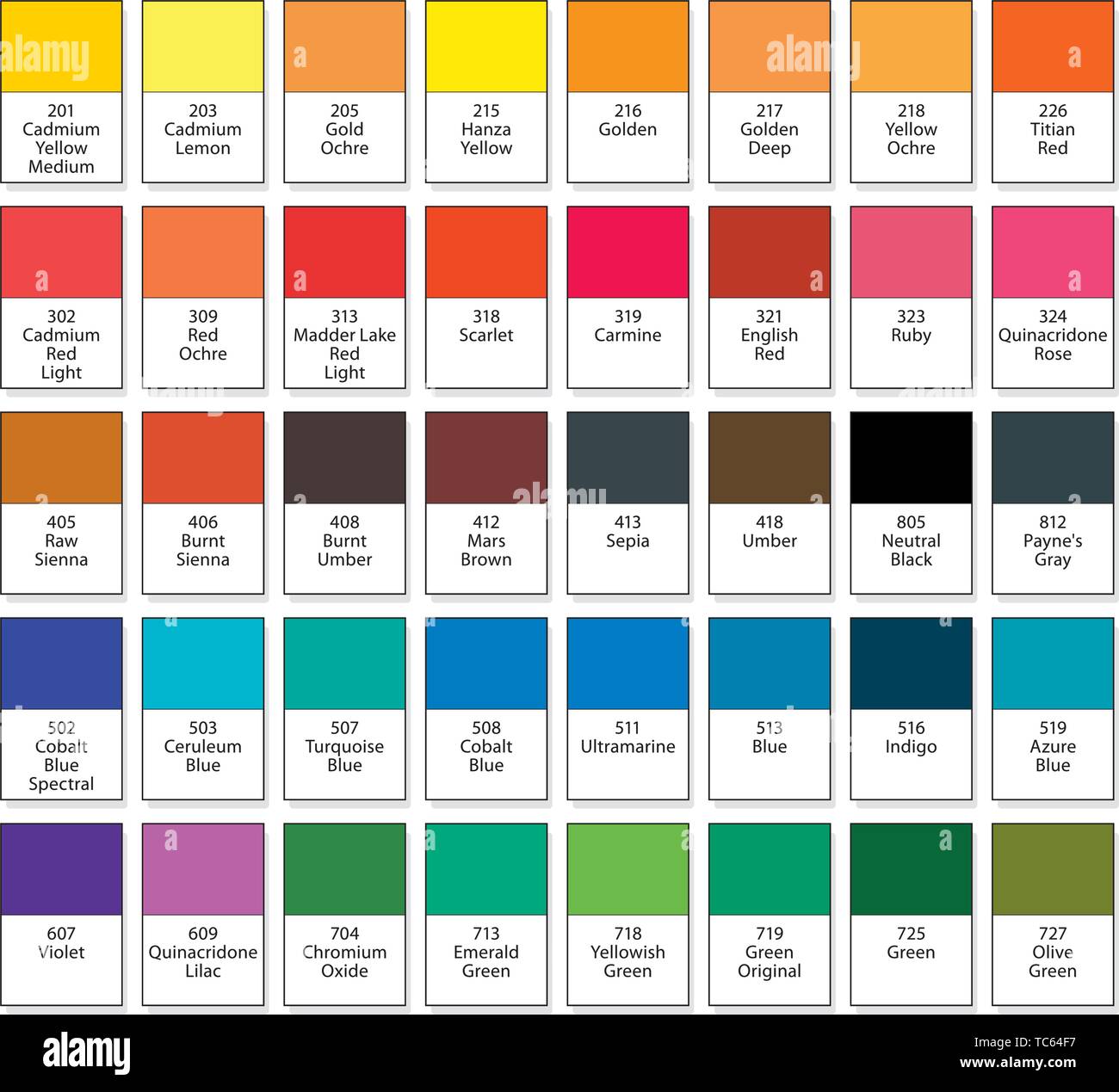 Aquarelle basic palette, Artistic paint set N°40. Main watercolor