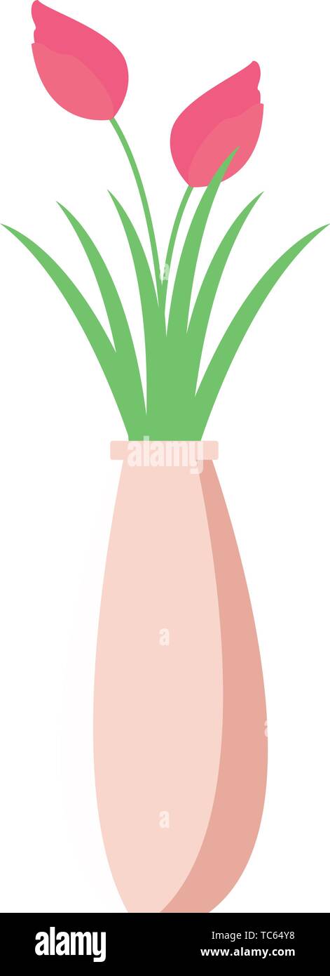flower vase with rose icon Stock Vector Image & Art - Alamy