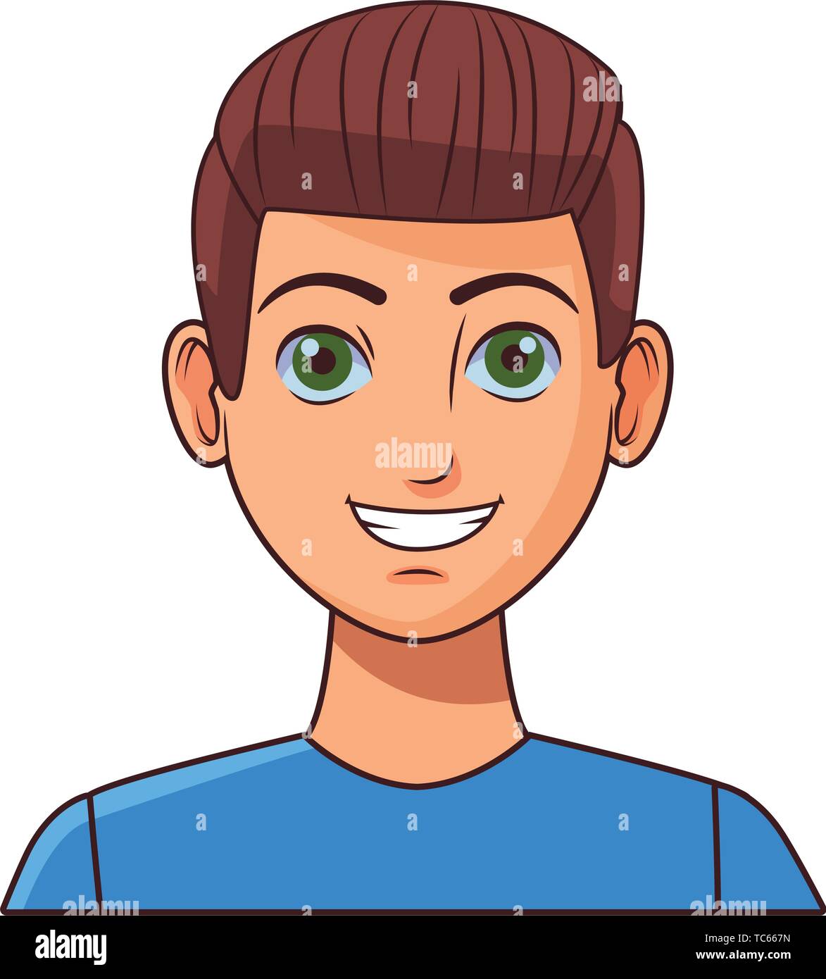 young man avatar cartoon character profile picture Stock Vector Image ...